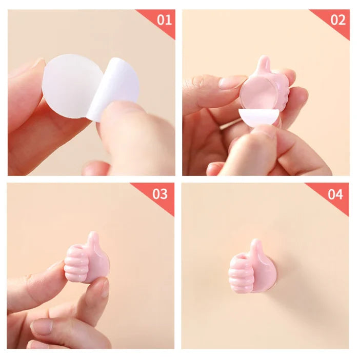 (🔥LAST DAY PROMOTION - SAVE 50% OFF) 10Pcs Creative Thumbs Up Shape Wall Hook