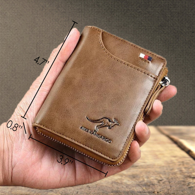 2022 New Fossy Multi-functional RFID Blocking Waterproof Durable PU Leather Wallet