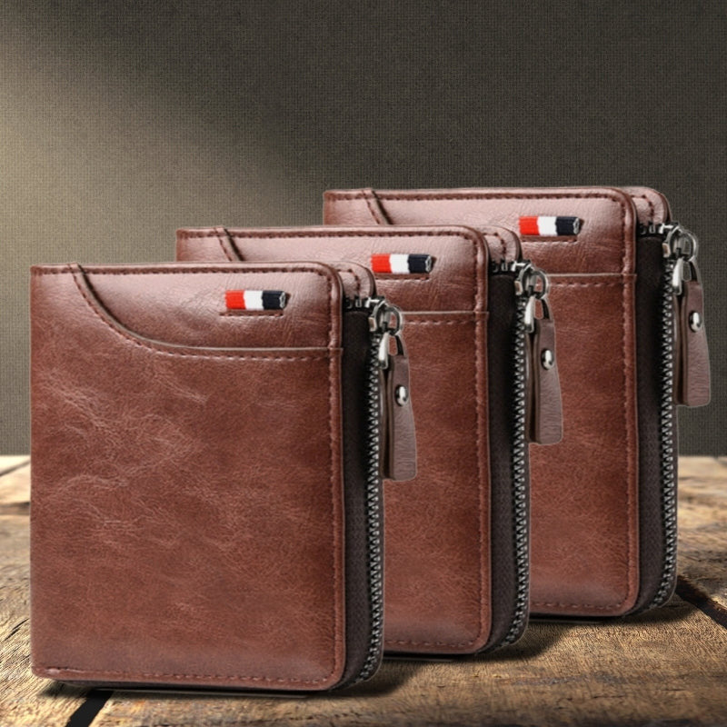 2022 New Fossy Multi-functional RFID Blocking Waterproof Durable PU Leather Wallet