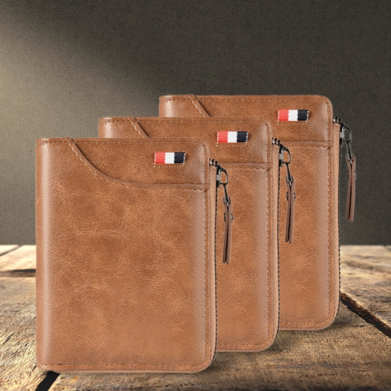 2022 New Fossy Multi-functional RFID Blocking Waterproof Durable PU Leather Wallet