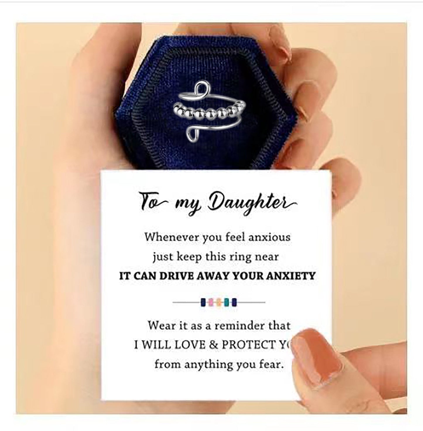 š„ Last Day Promotion 49% OFF š„For Daughter - Drive Away Your Anxiety Circle Beads Fidget Ring