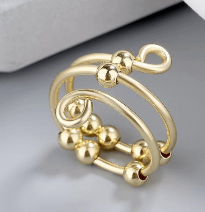 🔥 Last Day Promotion 49% OFF 🔥For Daughter - Drive Away Your Anxiety Circle Beads Fidget Ring