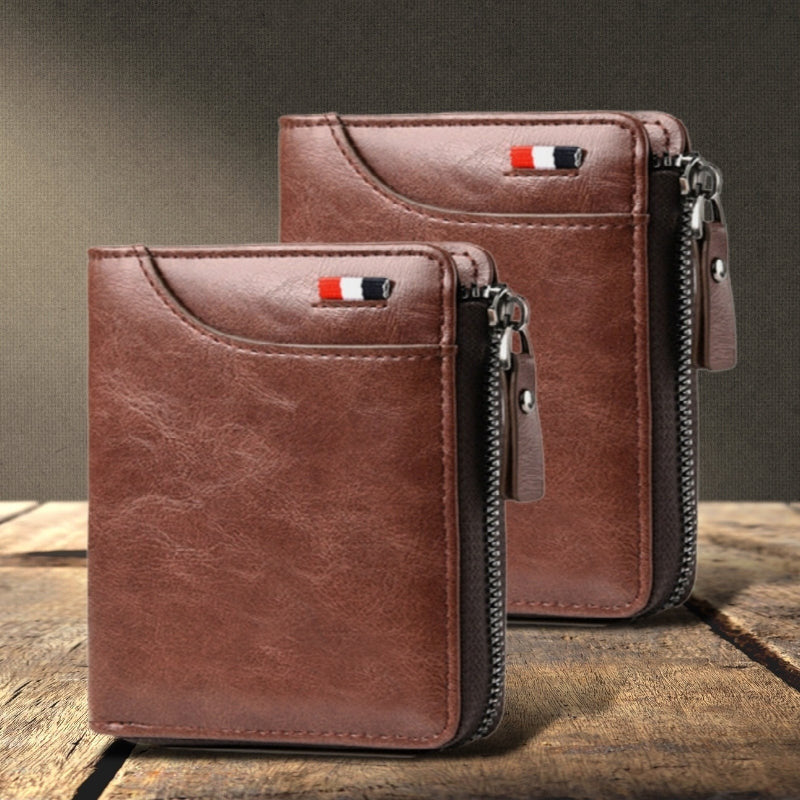 2022 New Fossy Multi-functional RFID Blocking Waterproof Durable PU Leather Wallet