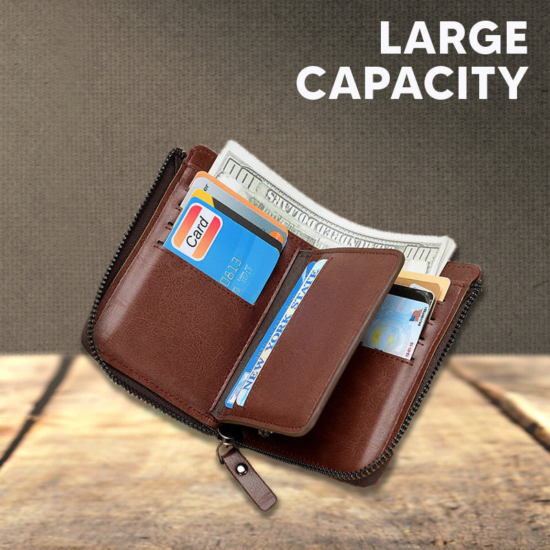 2022 New Fossy Multi-functional RFID Blocking Waterproof Durable PU Leather Wallet