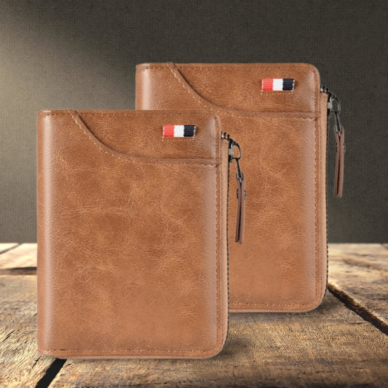 2022 New Fossy Multi-functional RFID Blocking Waterproof Durable PU Leather Wallet