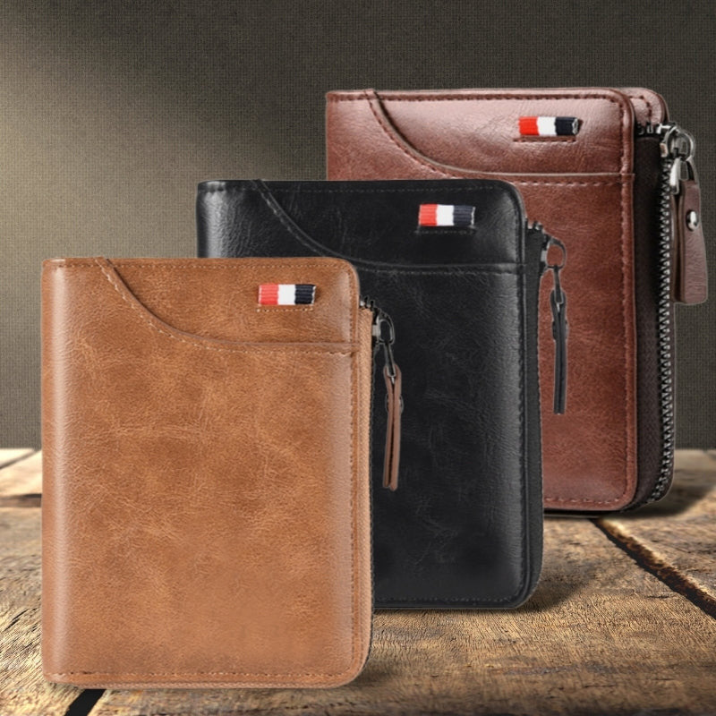 2022 New Fossy Multi-functional RFID Blocking Waterproof Durable PU Leather Wallet