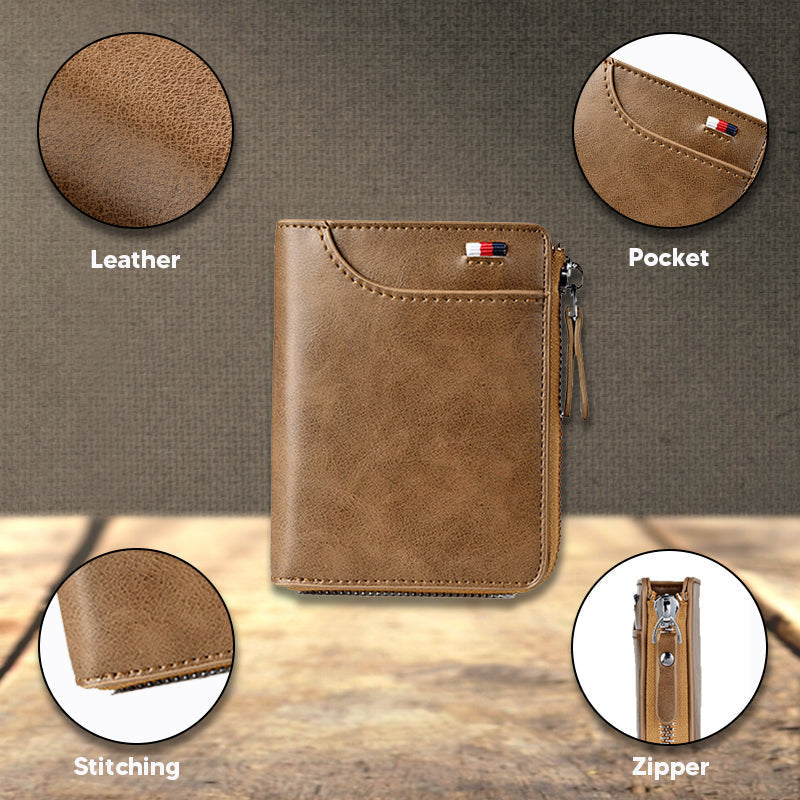 2022 New Fossy Multi-functional RFID Blocking Waterproof Durable PU Leather Wallet