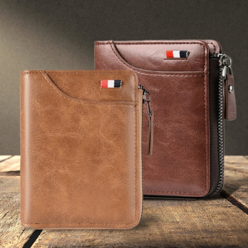 2022 New Fossy Multi-functional RFID Blocking Waterproof Durable PU Leather Wallet