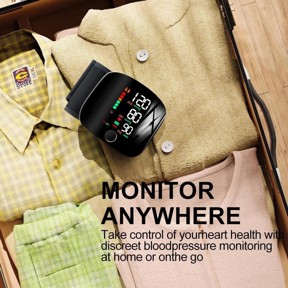 Automatic Wrist Blood Pressure Monitor™ – Clinically Accurate | Large Backlit Display | Adjustable Cuff | Voice Broadcast | Protective Case Included